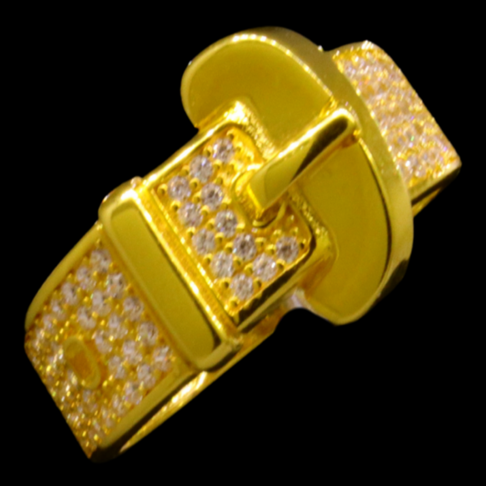 21K Buckle Band CZ Gold – Size 4 – SW24731